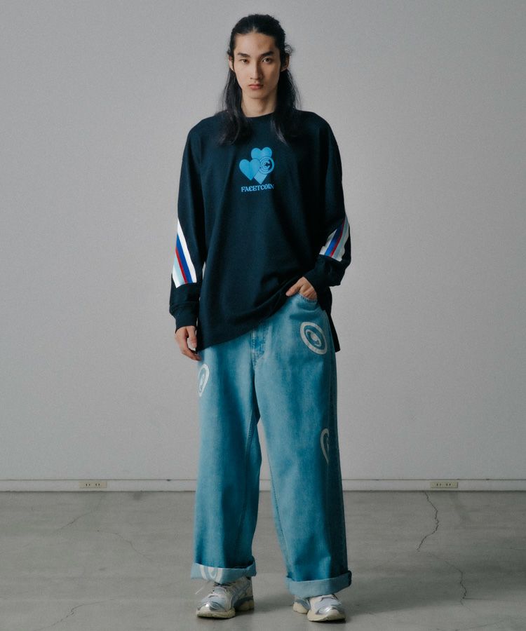 FACETASM×CPD LOVE RIB LONG TEE / ブラック [CPD-TEE-U01]