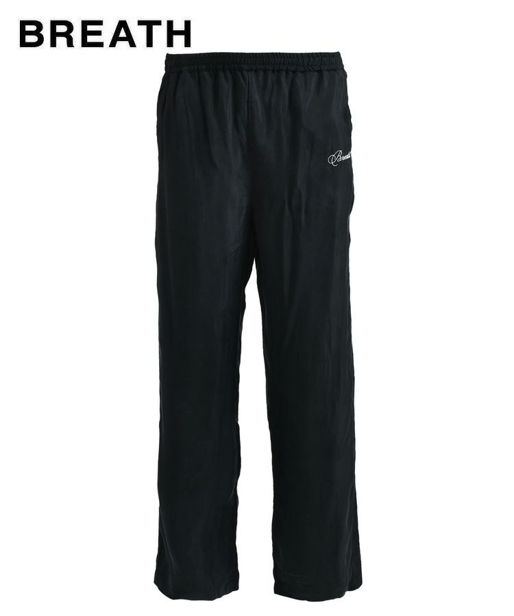 BREATH ブレス メンズ パンツ SCRIPT LOGO SATIN PANTS ブラック 