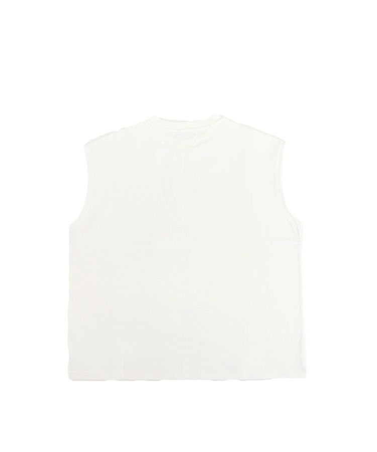 FADE NO SLEEVE VEST / ホワイト [ALV-00116]