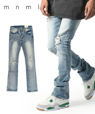 mnml X165 28 咲翔 mnml] X165 Paisley Stretch Denim Blue/Black (28～38インチ