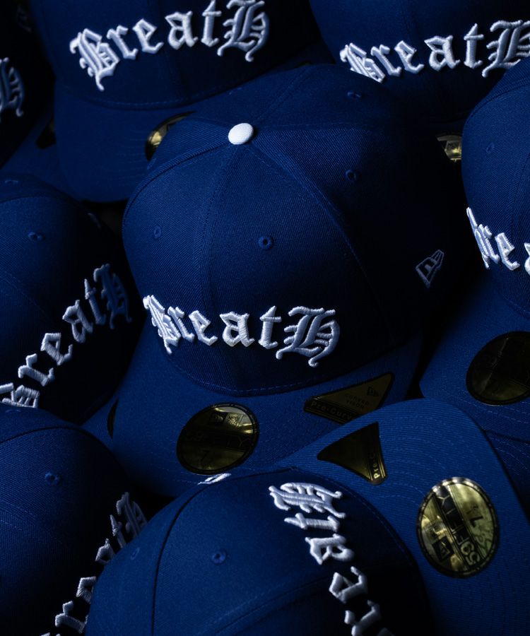 BREATH × NEW ERA OLD ENGLISH LOGO 59FIFTY / ロイヤル [BR25SS