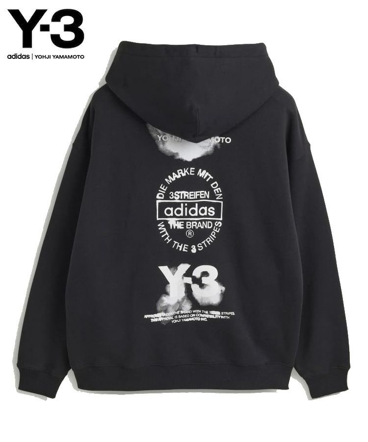 Y-3 GRAPHIC HOODIE / ブラック [JX4748]