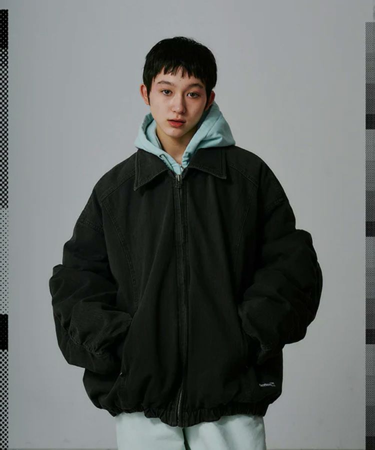 BIG WASHED JACKET / チャコール [JOO-JK-M05]
