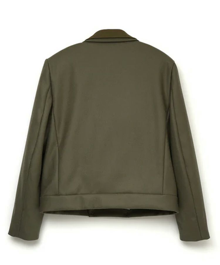DOUBLE LAYERED WORSTED JACKET / カーキ [JOO-JK-M07]
