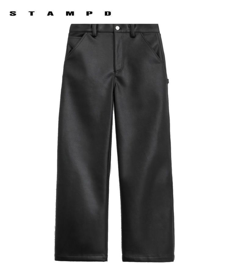 スタイライズ（STYLISE）/FAUX LEATHER CAPENTER PANT / ブラック [SLA−M4020PT] FAUX LEATHER CAPENTER PANT / ブラック [SLA-M4020PT]