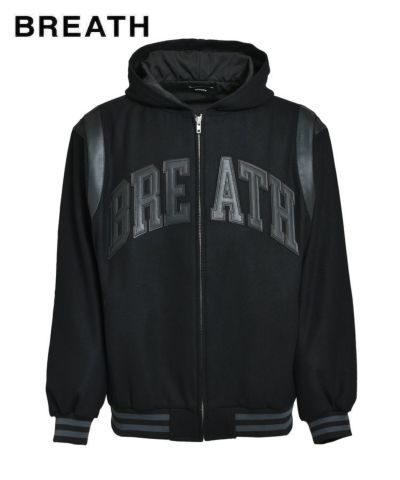 FAUX LEATHER FUR HOODED JACKET / ブラック [BR25AW-O0010]