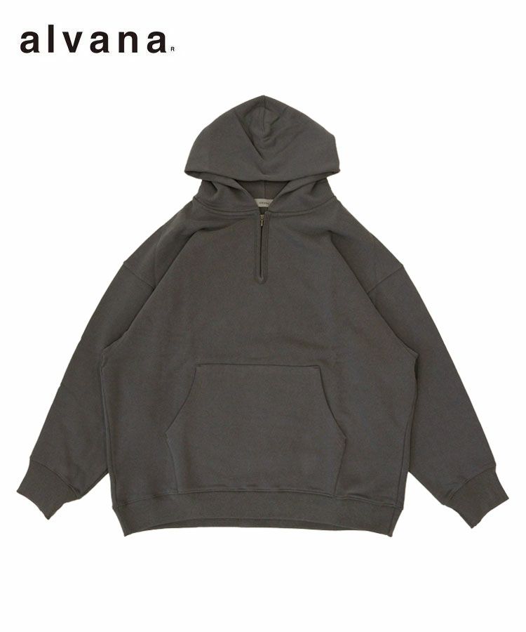 WOOL L/S SWEAT TEE SHIRTS / グレー×ブラック [ALV-00135]